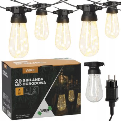 Декоративна гірлянда Garden Line 20 LED 20 м Тепло-білий SOL1281