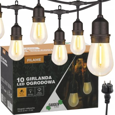 Декоративна гірлянда Garden Line 10 LED 10 м Теплий-білий SOL1243