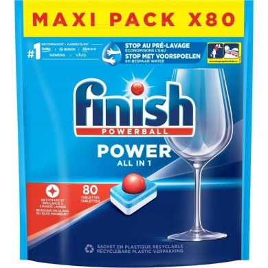 Таблетки для посудомийних машин Finish Power All In One Regular 80 шт. 8720065006121