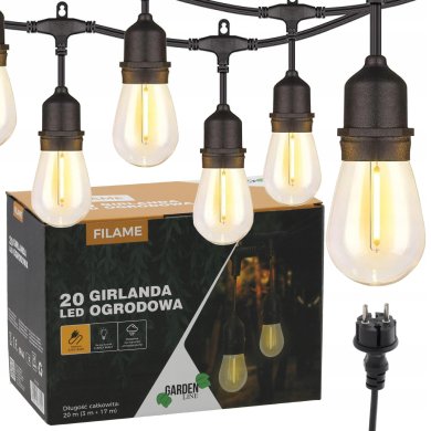 Декоративна гірлянда Garden Line 20 LED 20 м Теплий-білий SOL1250