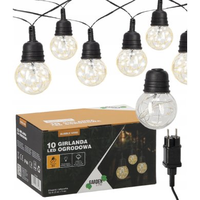 Декоративна гірлянда Garden Line 10 LED 10 м Теплий-білий SOL1298