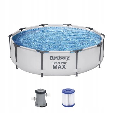 Каркасний басейн Bestway 56408 STEEL PRO MAX 305х76 см Білий BES56408