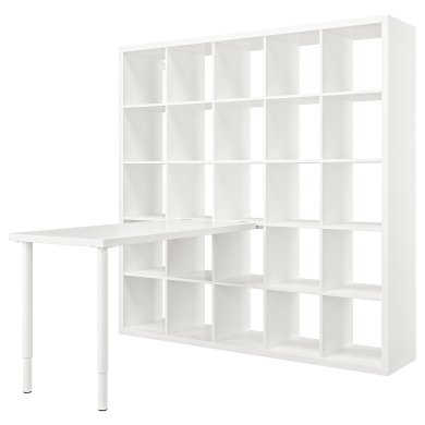 IKEA Стелаж зі столом KALLAX/LAGKAPTEN Білий (ИКЕА КАЛЛАКС/ЛАГКАПТЕН) 59481653